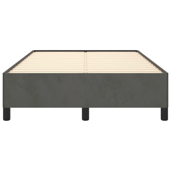 vidaXL sengeramme 120x200 cm fløjl mørkegrå