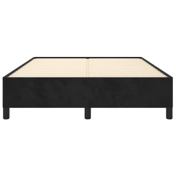vidaXL sengeramme 140x200 cm fløjl sort