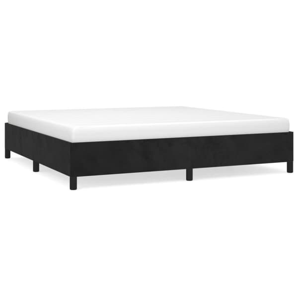 vidaXL sengeramme 200x200 cm fløjl sort