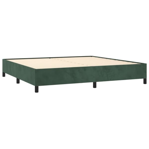 vidaXL sengeramme 200x200 cm fløjl mørkegrøn