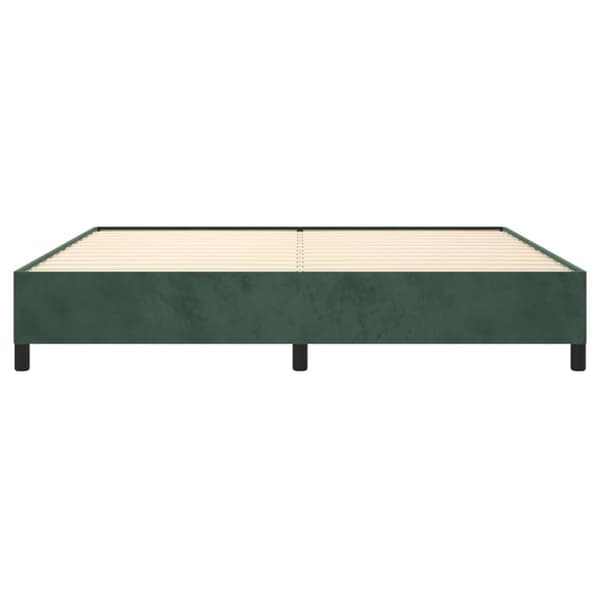 vidaXL sengeramme 200x200 cm fløjl mørkegrøn