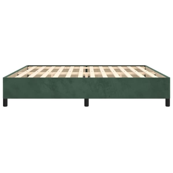 vidaXL sengeramme 200x200 cm fløjl mørkegrøn