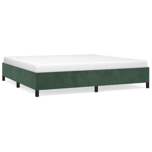 vidaXL sengeramme 200x200 cm fløjl mørkegrøn