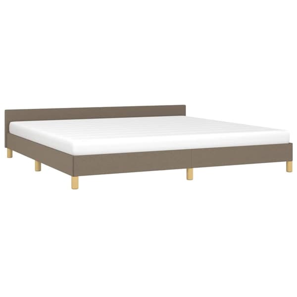 vidaXL sengeramme uden madras 200x200 cm stof gråbrun
