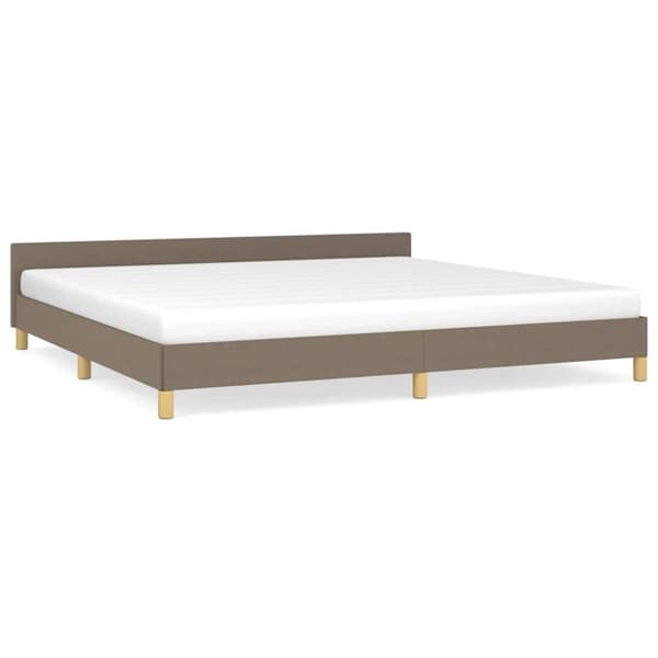 vidaXL sengeramme uden madras 200x200 cm stof gråbrun