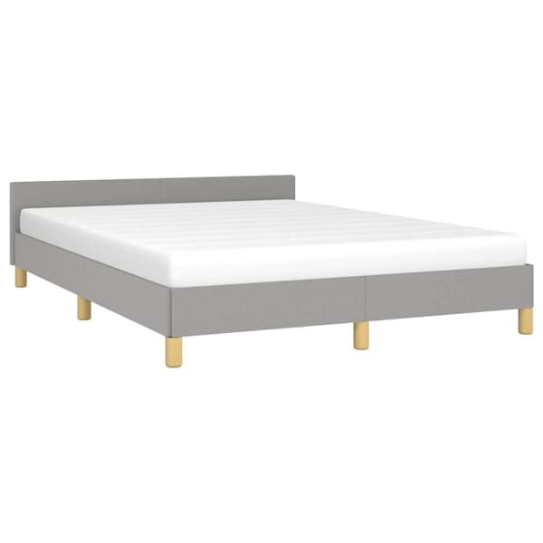 vidaXL Sängram utan madrass ljusgrå 140x200 cm tyg