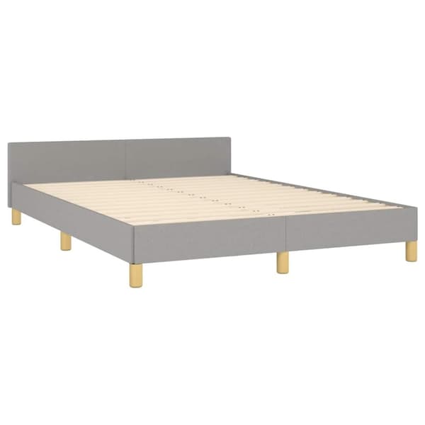vidaXL Sängram utan madrass ljusgrå 140x200 cm tyg