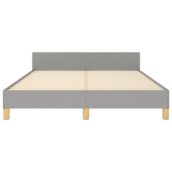 vidaXL Sängram utan madrass ljusgrå 140x200 cm tyg