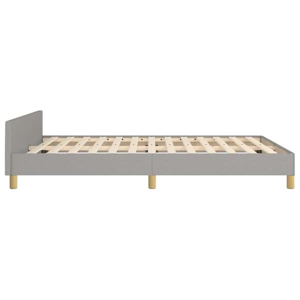 vidaXL Sängram utan madrass ljusgrå 140x200 cm tyg