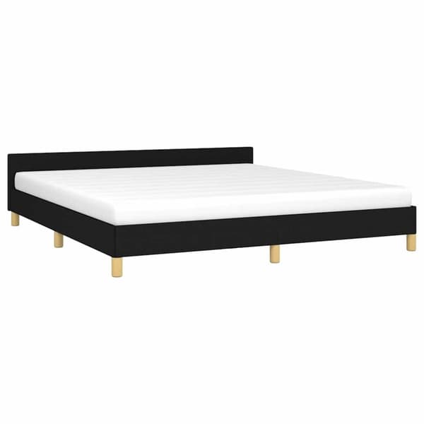 vidaXL Sängram utan madrass svart 160x200 cm tyg