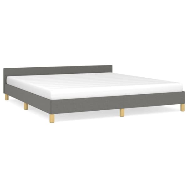 vidaXL Sängram utan madrass mörkgrå 180x200 cm tyg