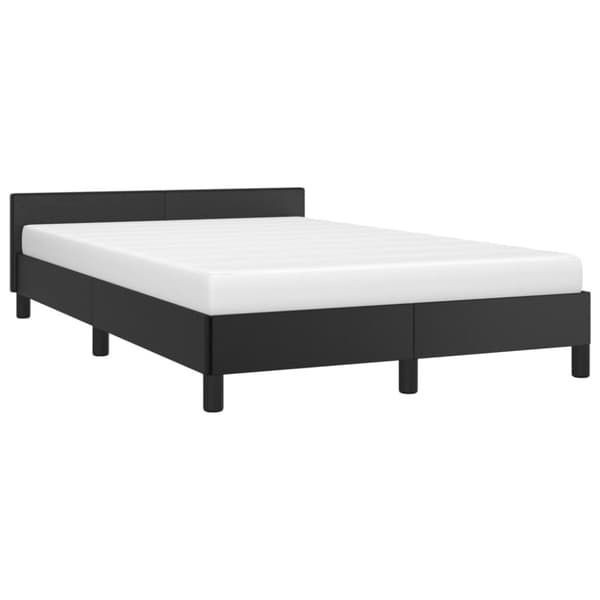 vidaXL Sengeramme med hovedgærde uden madras Sort 120x200 cm