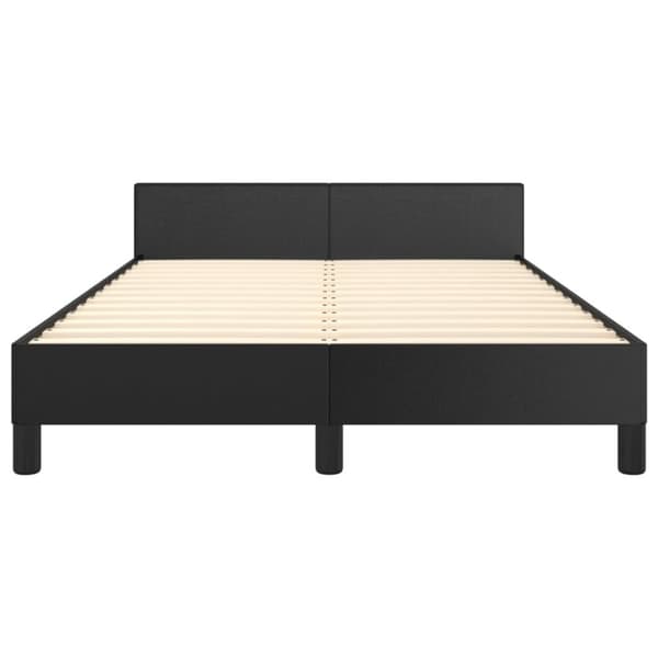 vidaXL Sengeramme med hovedgærde uden madras Sort 120x200 cm