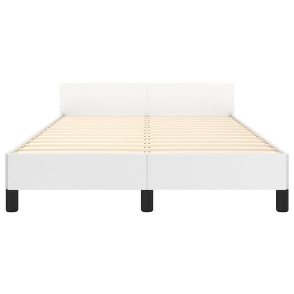 vidaXL Sengeramme med hovedgærde uden madras Hvid 120x200 cm