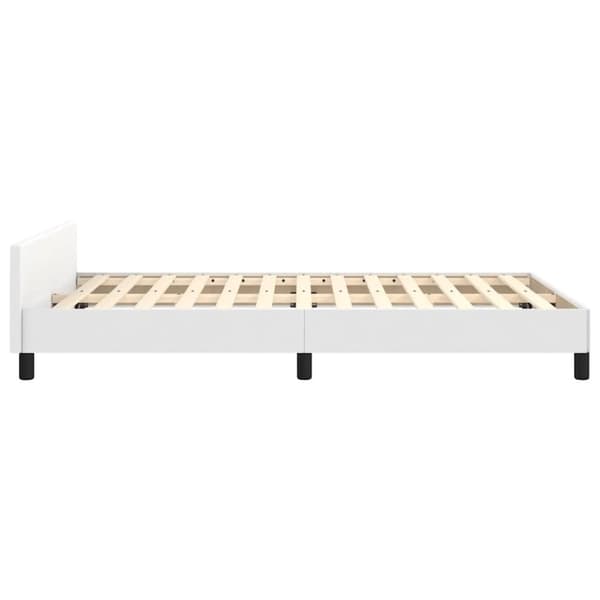 vidaXL Sengeramme med hovedgærde uden madras Hvid 120x200 cm