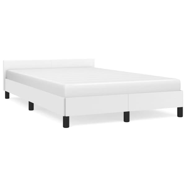 vidaXL Sengeramme med hovedgærde uden madras Hvid 120x200 cm