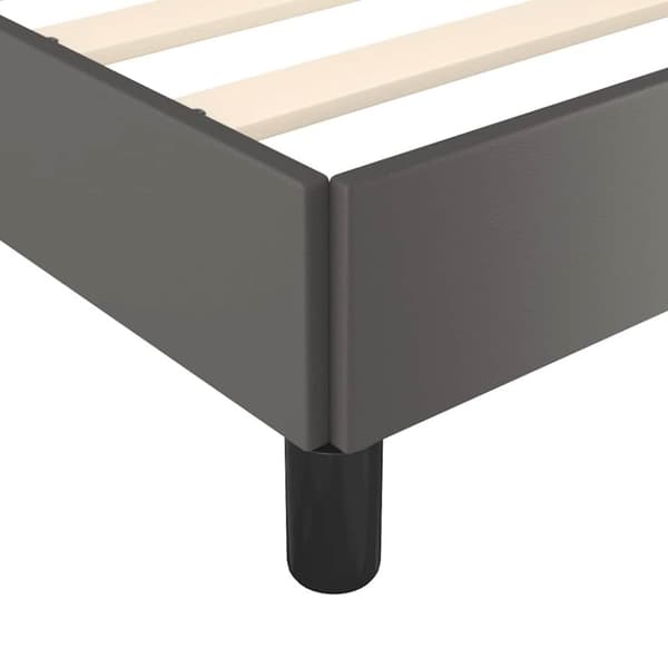 vidaXL Sengeramme med hovedgærde uden madras Grå 140x200 cm