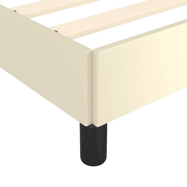 vidaXL Sengeramme med hovedgærde uden madras Creme 180x200 cm