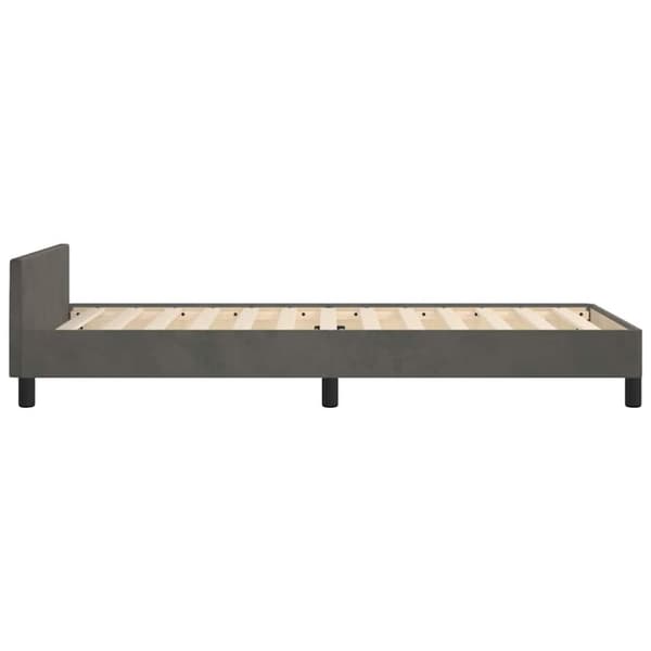 vidaXL Sengeramme uden madras Mørkegrå 80x200 cm Fløjl