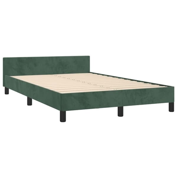 vidaXL Sengeramme uden madras Mørkegrøn 120x200 cm Fløjl