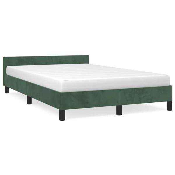 vidaXL Sengeramme uden madras Mørkegrøn 120x200 cm Fløjl