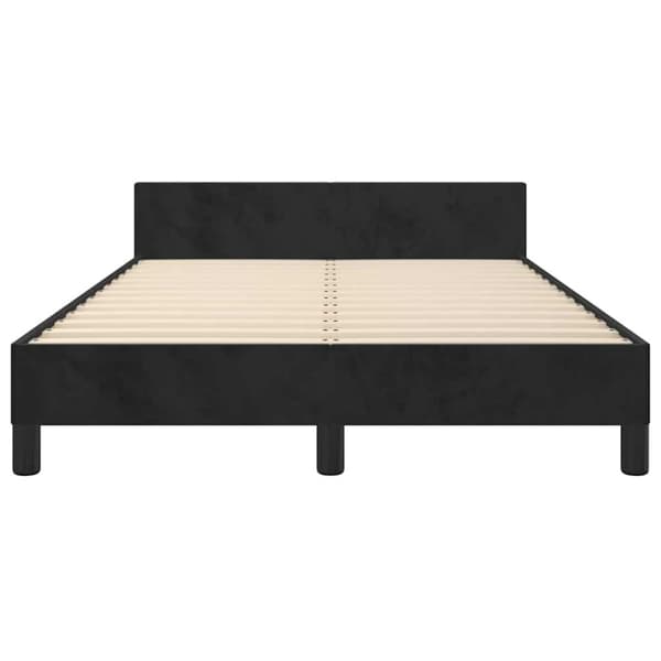 vidaXL Sengeramme uden madras Sort 120x200 cm Fløjl