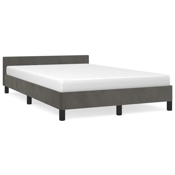 vidaXL Sengeramme uden madras Mørkegrå 120x200 cm Fløjl
