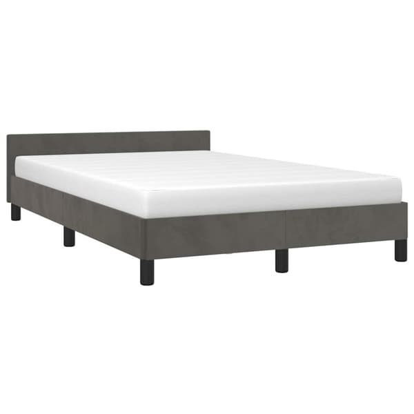 vidaXL Sengeramme uden madras Mørkegrå 120x200 cm Fløjl