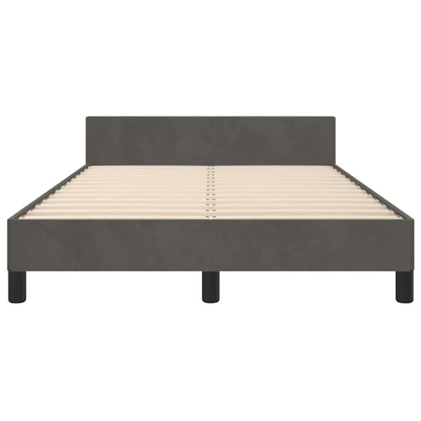 vidaXL Sengeramme uden madras Mørkegrå 120x200 cm Fløjl