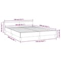Miniatyrbillede 10 af 10: vidaXL Sengeramme uden madras Sort 140x200 cm Fløjl