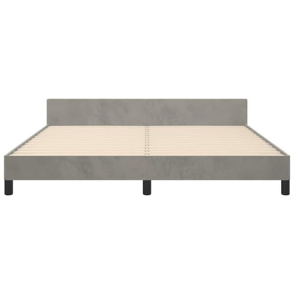 vidaXL Sengeramme uden madras Lysegrå 180x200 cm Fløjl