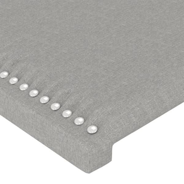vidaXL sengeramme med sengegavl 180x200 cm stof lysegrå