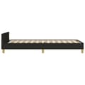 Miniatyrbillede 7 af 11: vidaXL sengeramme med sengegavl 100x200 cm stof sort
