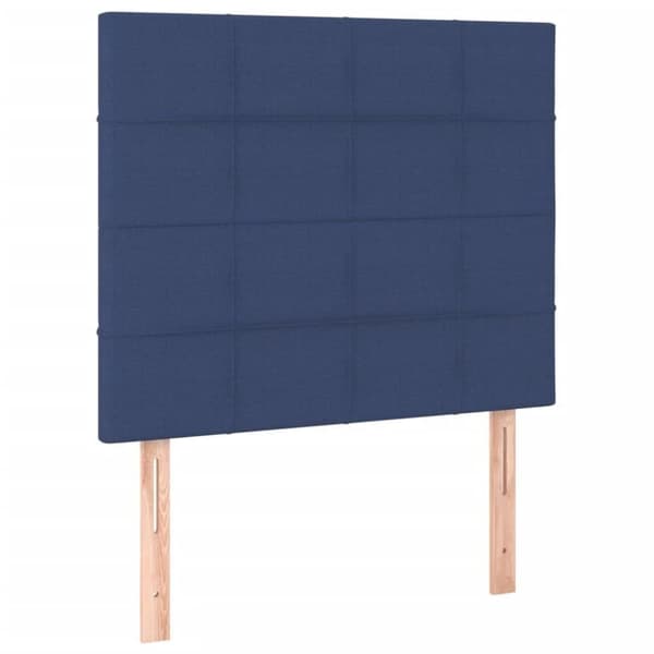 vidaXL Sängram med huvudgavel blå 120x200 cm tyg