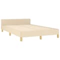 Miniatyrbillede 5 af 11: vidaXL sengeramme med sengegavl 120x200 cm stof cremefarvet