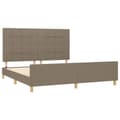 Miniatyrbillede 4 af 11: vidaXL sengeramme med sengegavl 180x200 cm stof gråbrun