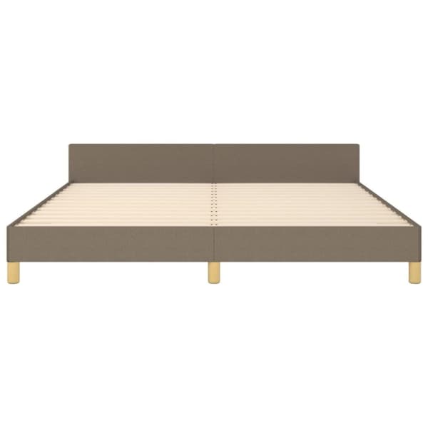 vidaXL sengeramme med sengegavl 180x200 cm stof gråbrun