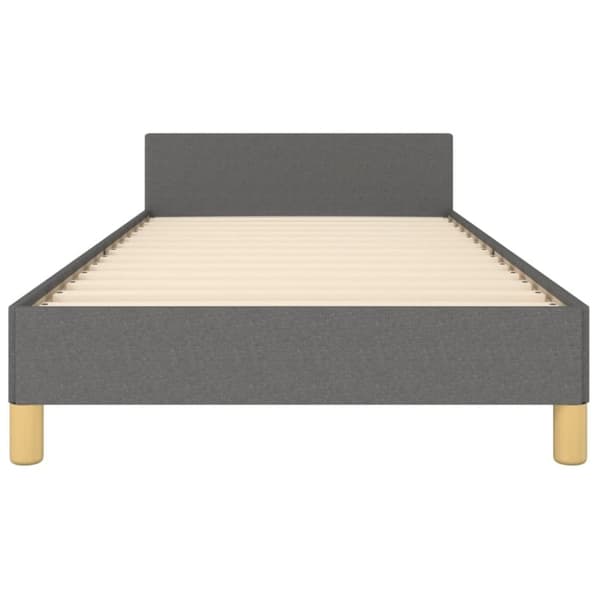 vidaXL sengeramme med sengegavl 80x200cm stof mørkegrå