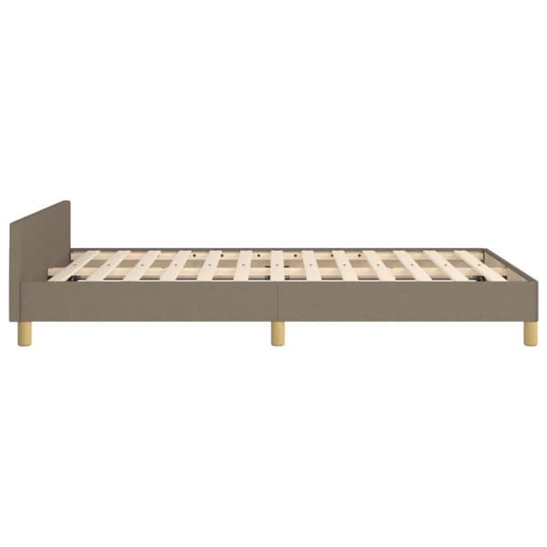 vidaXL sengeramme med sengegavl 120x200 cm stof gråbrun