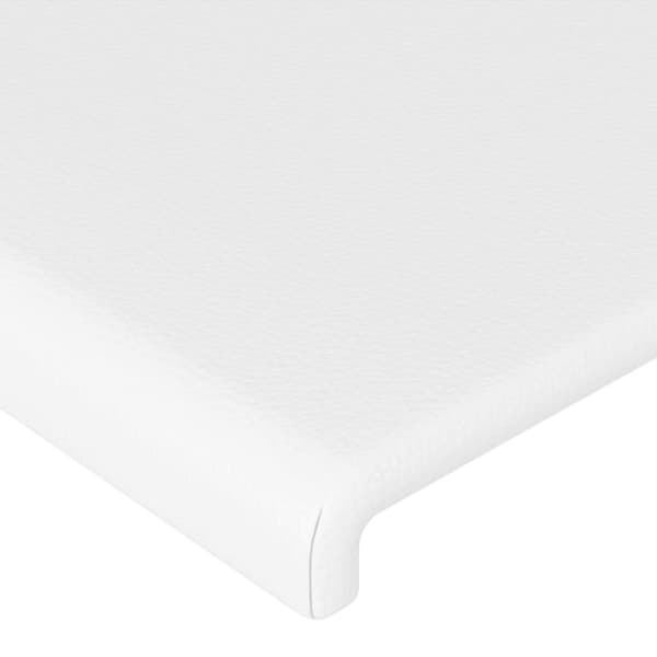 vidaXL sengeramme med sengegavl 120x200 cm kunstlæder hvid