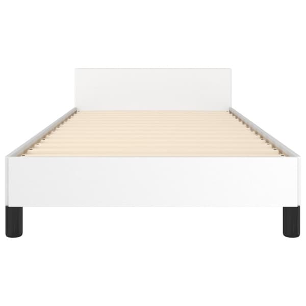 vidaXL sengeramme med sengegavl 80x200 cm kunstlæder hvid
