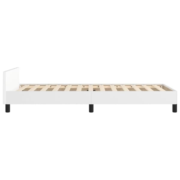 vidaXL sengeramme med sengegavl 80x200 cm kunstlæder hvid