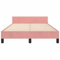Miniatyrbillede 6 af 11: vidaXL sengeramme med sengegavl 120x200 cm fløjl pink