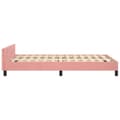 Miniatyrbillede 7 af 11: vidaXL sengeramme med sengegavl 120x200 cm fløjl pink
