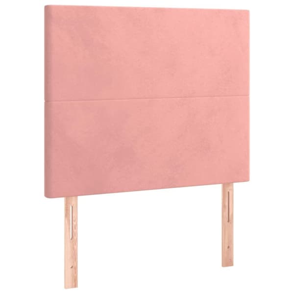 vidaXL sengeramme med sengegavl 120x200 cm fløjl pink