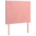 Miniatyrbillede 9 af 11: vidaXL sengeramme med sengegavl 120x200 cm fløjl pink