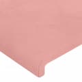 Miniatyrbillede 10 af 11: vidaXL sengeramme med sengegavl 120x200 cm fløjl pink