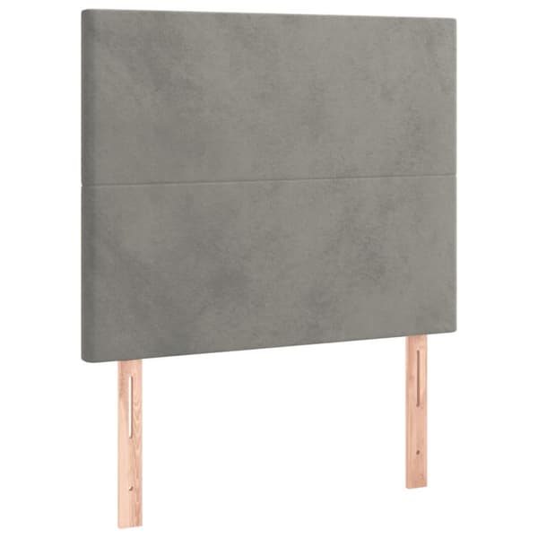 vidaXL sengeramme med sengegavl 120x200 cm fløjl lysegrå