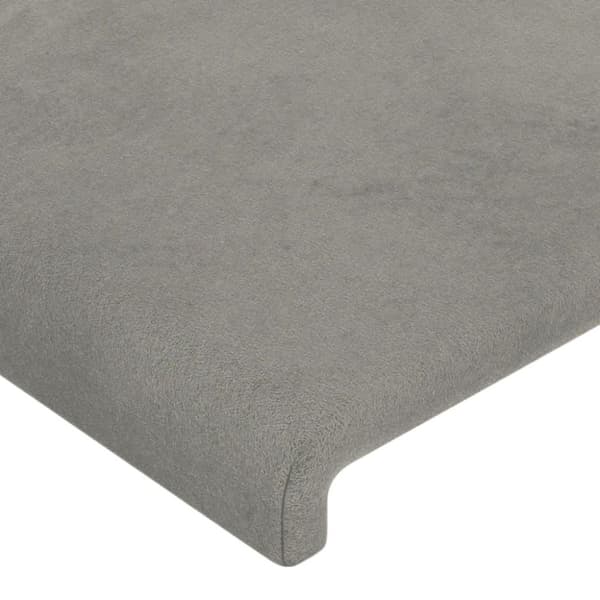 vidaXL sengeramme med sengegavl 120x200 cm fløjl lysegrå