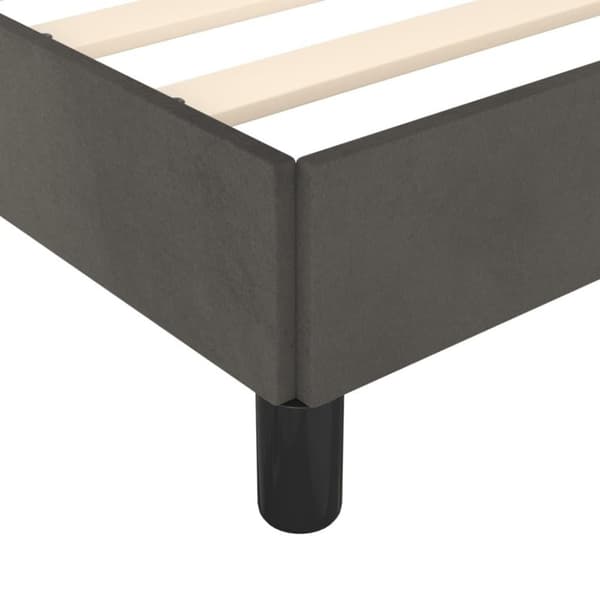 vidaXL sengeramme med sengegavl 200x200 cm fløjl mørkegrå